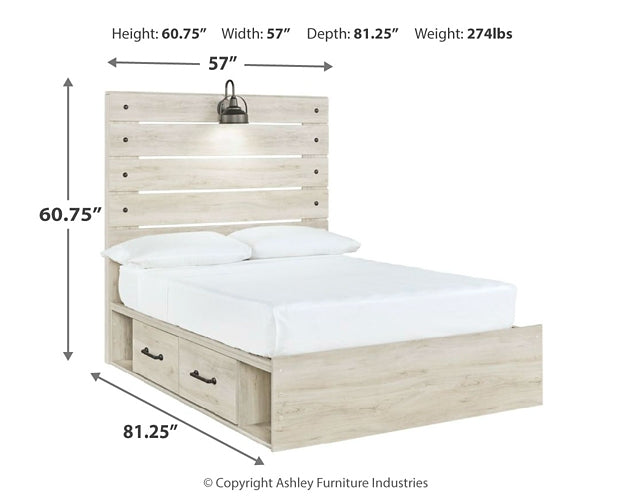 Cambeck  Panel Bed With 4 Storage Drawers