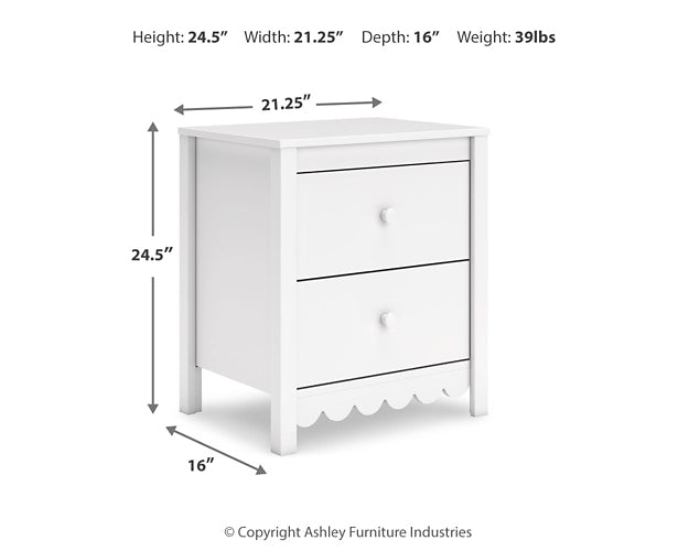 Hallityn Two Drawer Night Stand