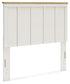 Linnocreek Full Panel Headboard with Mirrored Dresser, Chest and 2 Nightstands