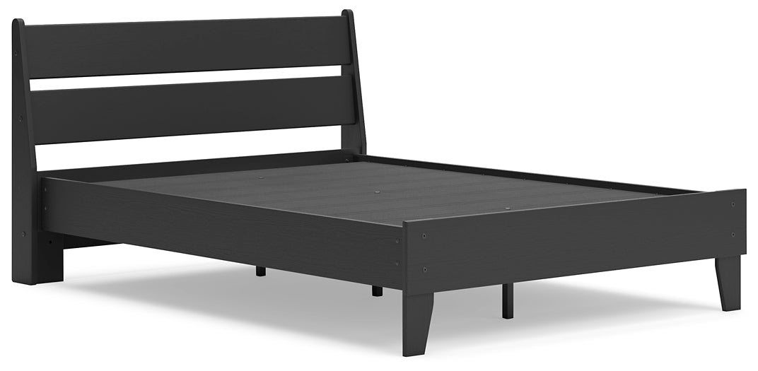 Socalle Full Panel Platform Bed with Dresser and 2 Nightstands