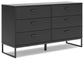 Socalle Full Panel Platform Bed with Dresser, Chest and 2 Nightstands