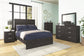 Belachime Full Panel Bed with Mirrored Dresser and Chest