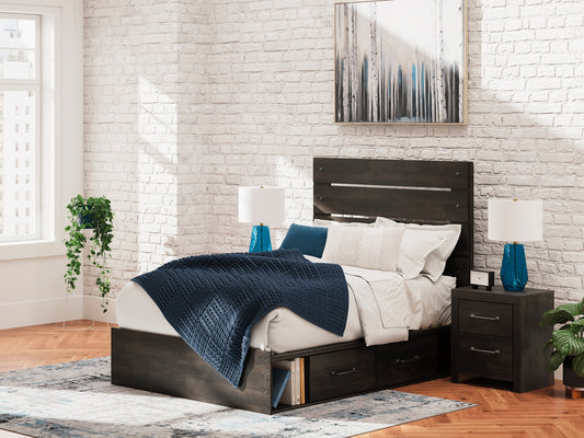 Hollivern  Panel Bed With Storage