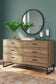 Deanlow Twin Panel Headboard with Dresser and 2 Nightstands