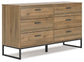 Deanlow Full Platform Panel Bed with Dresser