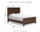 Danabrin Full Panel Bed with Mirrored Dresser